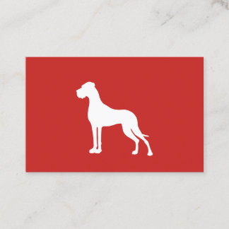 Cartão De Visita Rot Weiß com Dogue Alemão