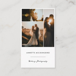 Cartão De Visita Roteiro de Fotografia de Casamento com Colagem de