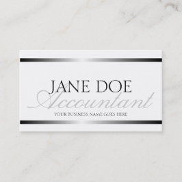 Cartão De Visita Roteiro metálico de prata de CPA do contador