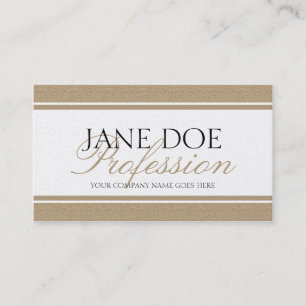 Cartão De Visita Roteiro Tan dourado escuro de YourJobTitle