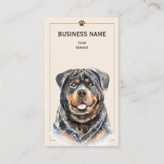 Cartão De Visita Rottweiler Pet Groomer/Vet/Sitters