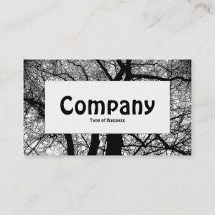 Cartão De Visita Rótulo central - Árvore de alto contraste
