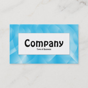 Cartão De Visita Rótulo central - Curvas azuis