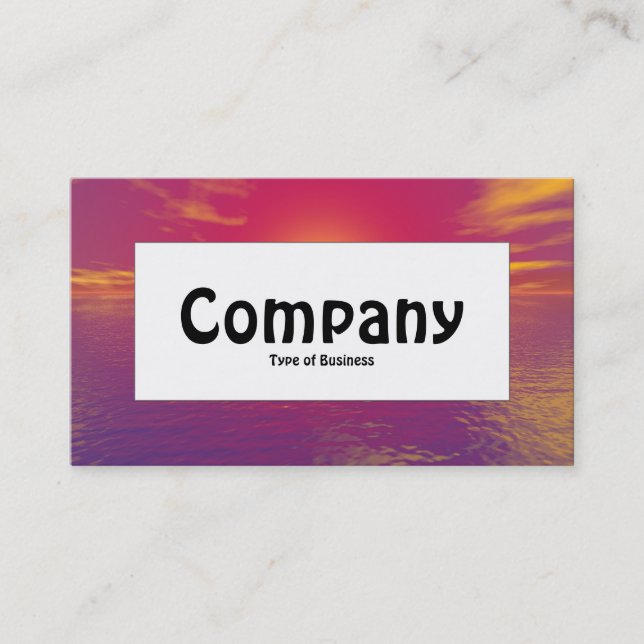 Cartão De Visita Rótulo central - Sunrise (Frente)