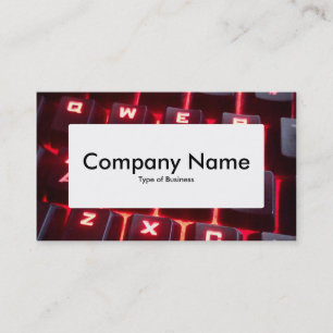 Cartão De Visita Rótulo central v4 - Teclado brilhante