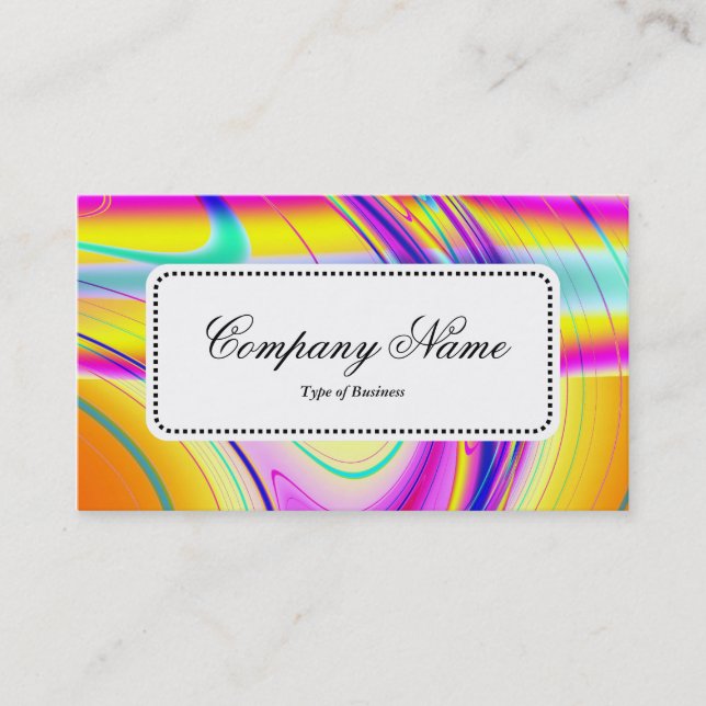 Cartão De Visita Rótulo central v5 - Abstrato Fractal 061012f (Frente)