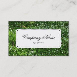 Cartão De Visita Rótulo central v5 - Flores florestais