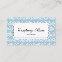 Cartão De Visita Rótulo central v5 - ondulado - branco em azul páli