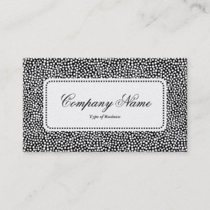 Cartão De Visita Rótulo central v5 - Pontos aleatórios - Branco em 