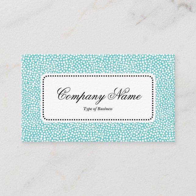 Cartão De Visita Rótulo central v5 - Pontos aleatórios - Branco em  (Frente)