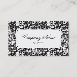 Cartão De Visita Rótulo central v5 - Pontos aleatórios - Branco em