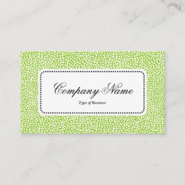Cartão De Visita Rótulo central v5 - Pontos aleatórios - Verde marc