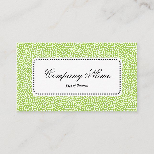 Cartão De Visita Rótulo central v5 - Pontos aleatórios - Verde marc (Frente)