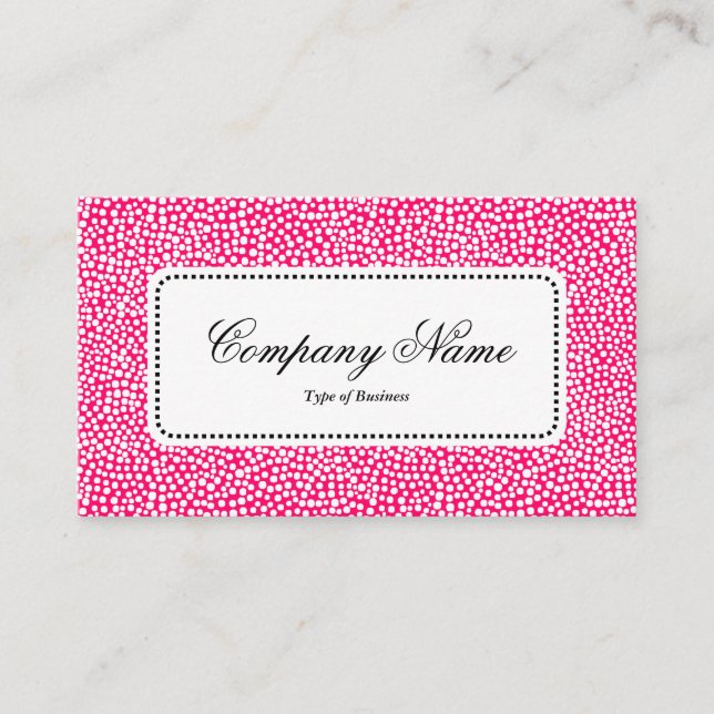 Cartão De Visita Rótulo central v5 - Pontos aleatórios - Vermelho n (Frente)