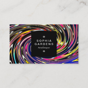 Cartão De Visita Rótulo Quadrado 01a - Roteiro de Cores