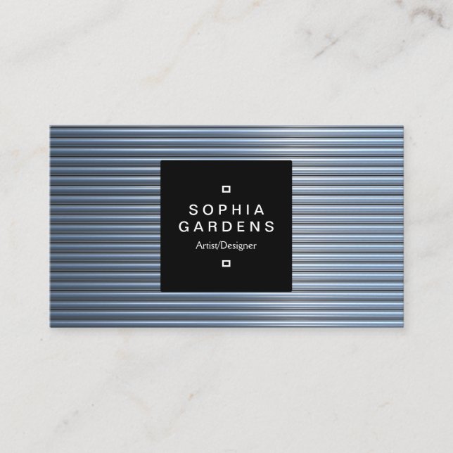 Cartão De Visita Rótulo Quadrado 01a - Tubos Cromo (Frente)