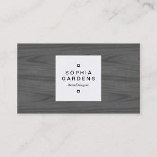 Cartão De Visita Rótulo Quadrado 04 - Cinza Escura