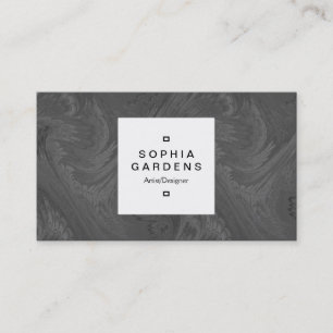 Cartão De Visita Rótulo Quadrado 04c - Cinza Escura