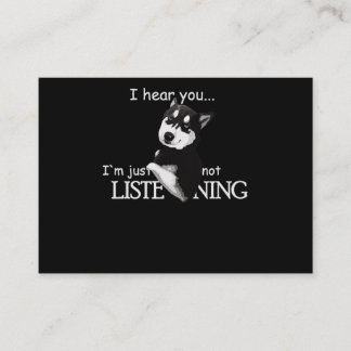 Cartão De Visita Rouco de Cachorro Siberiano Husky