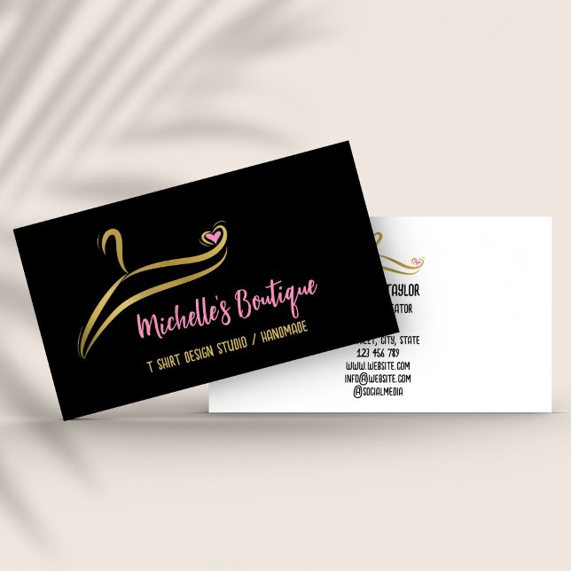 Cartão De Visita Roupa de Camisa Personalizada de Vestuário Impress (Criador carregado)