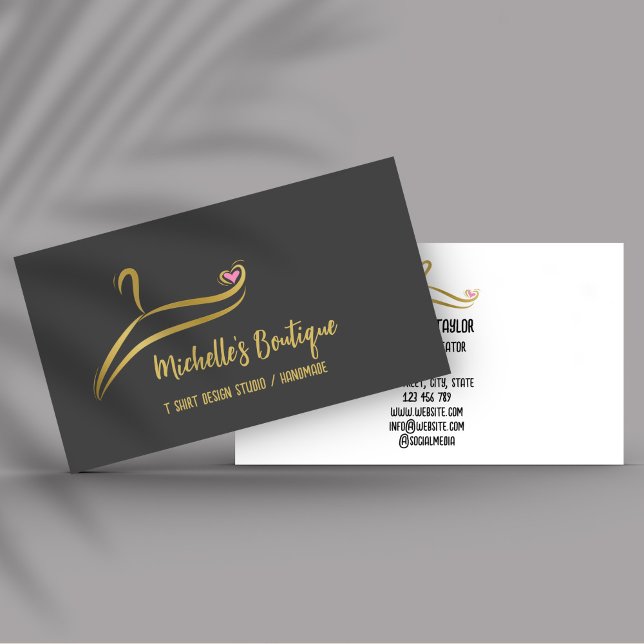 Cartão De Visita Roupa de Camisa Personalizada de Vestuário Impress (Criador carregado)