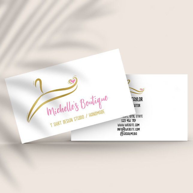 Cartão De Visita Roupa de Camisa Personalizada de Vestuário Impress (Criador carregado)