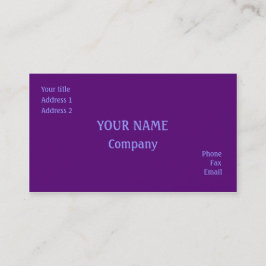 Cartão De Visita Roxo