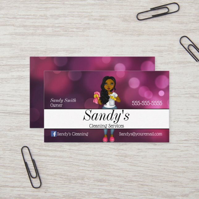 Cartão De Visita Roxo (Frente/Verso In Situ)