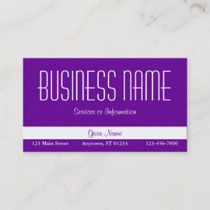 Cartão de visita roxo