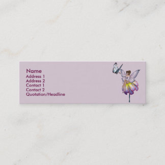 Cartão de visita roxo da fada da flor do KRW