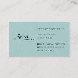 Cartão De Visita Roxo de chá mínimo e simples