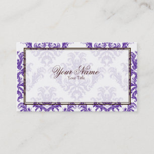 Cartão de visita roxo do damasco