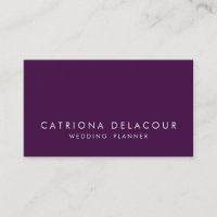 Cartão de visita Roxo Escuro Elegante Moderno