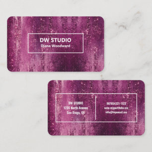Cartão de Visita Roxo Magenta Moderno