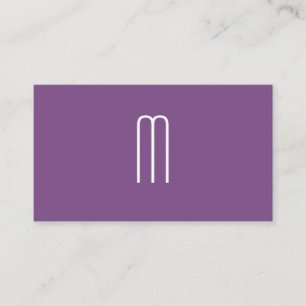 Cartão De Visita Roxo Moderno Minimalista