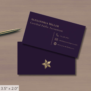 Cartão De Visita Roxo profissional simples