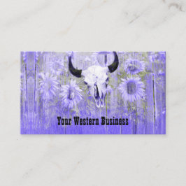 Cartão De Visita Roxo Roxo Verde-Oeste Caivota Girassóis