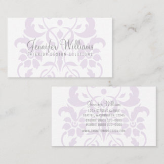 Cartão de visita Roxo Sutil Damask