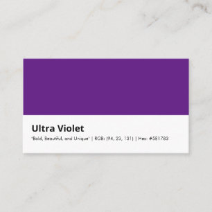 Cartão De Visita Roxo Ultra   Cor "Ousada, Bonita e Única"