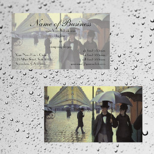 Cartão De Visita Rua de Paris, Dia Chuvoso de Gustave Caillebotte