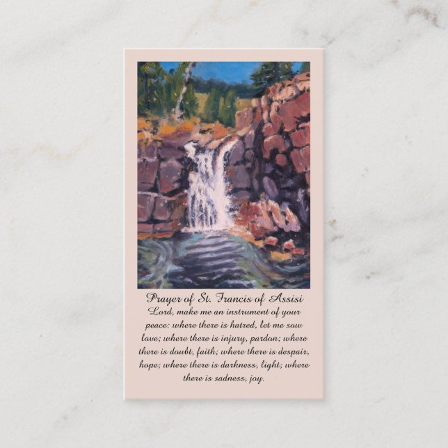 Cartão De Visita Rua. Francisco de Assisi Oração Laranja Roxa (Frente)