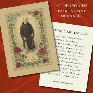 Cartão De Visita Rua. Santo de Patrão Peregrino do Cancer Sagrado