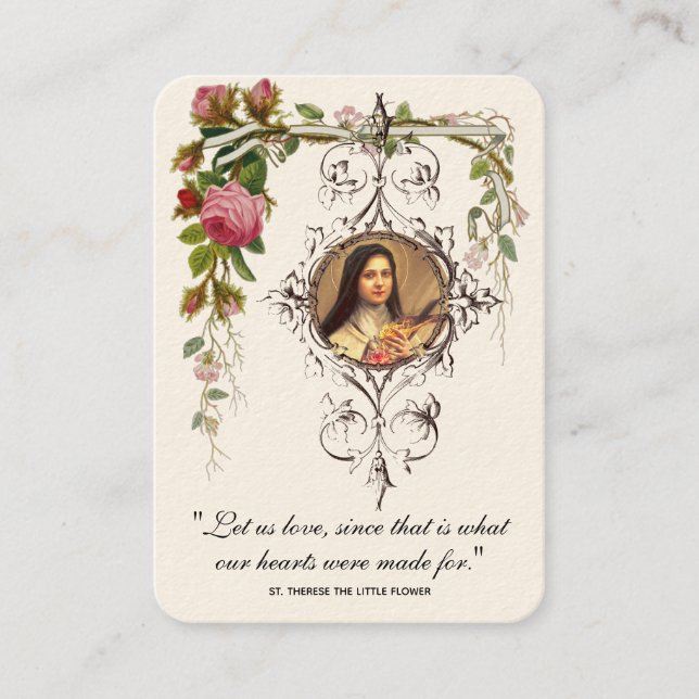 Cartão De Visita Ruas Favoritas ao Casamento Católico. (Frente)