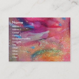 Cartão De Visita RUBI ABSTRATO, rosa azul vermelho brilhante