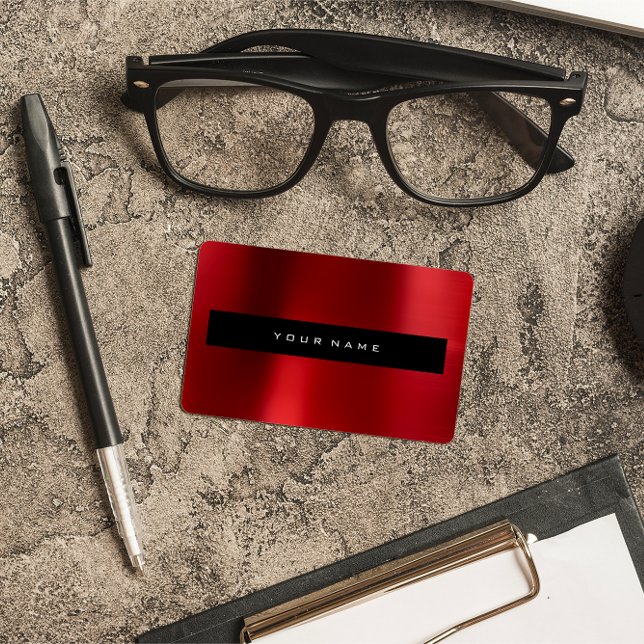 Cartão De Visita Ruby Red Wine Metálico Black Sommelier Stylist (Ruby Red Wine Metallic Black Sommelier Stylist Business Card)