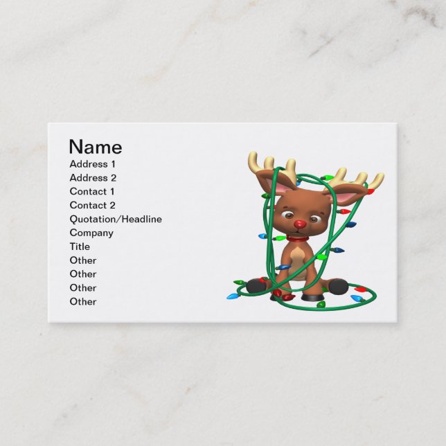 Cartão De Visita Rudolph Tangled (Frente)