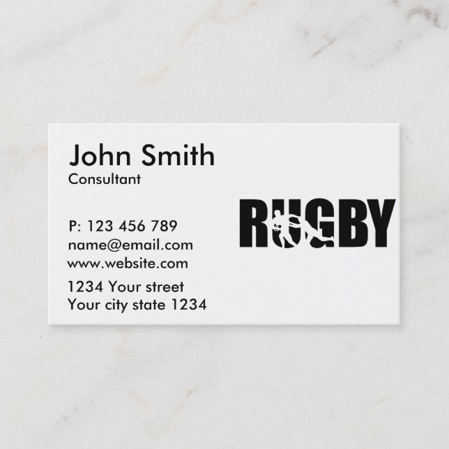 Cartão De Visita Rugby (Frente)