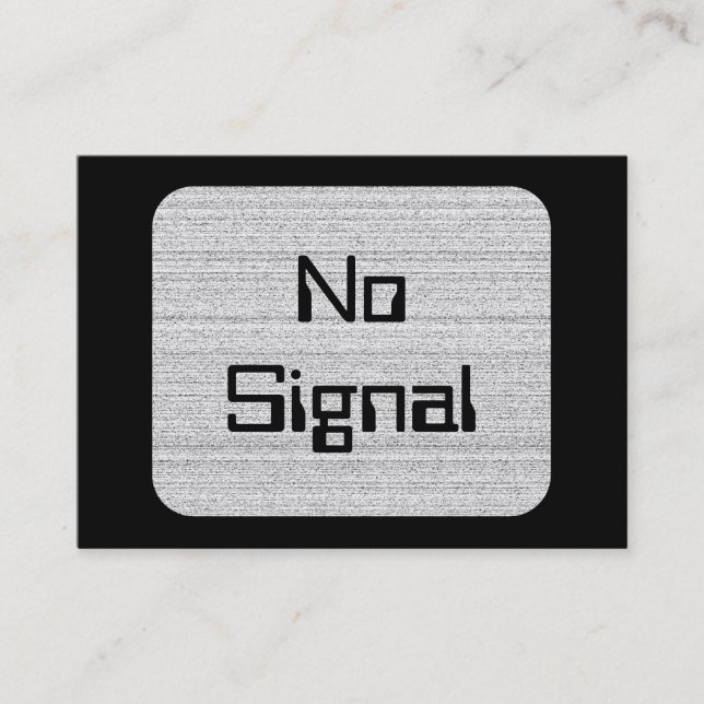 Cartão De Visita Ruído branco. Grão nevado preto e branco (Frente)