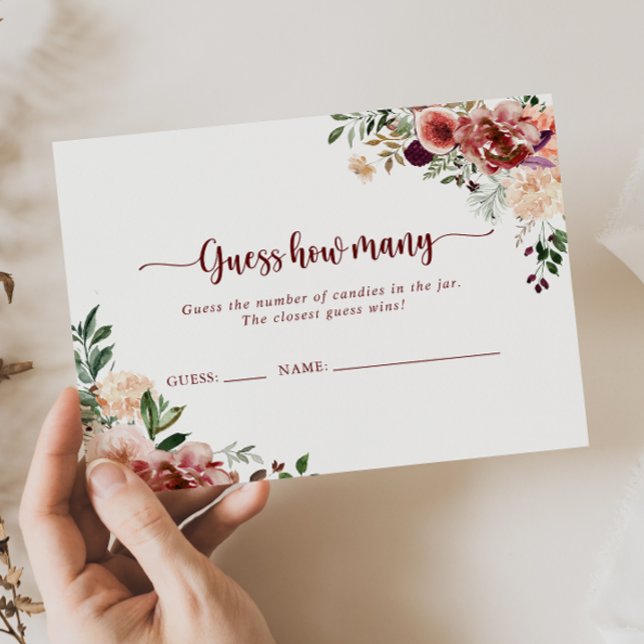 Cartão De Visita Russo Summer Floral Adivinha Quantas Cartas De Jog (Criador carregado)