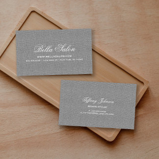 Cartão De Visita Rustic Chic Faux Burlap